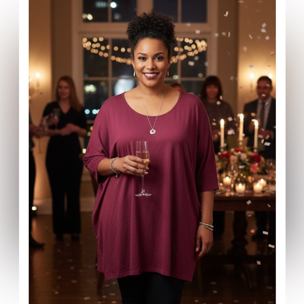 Torrid Plum Foxy Cold Shoulder Shirt - ❤️BNWT❤️